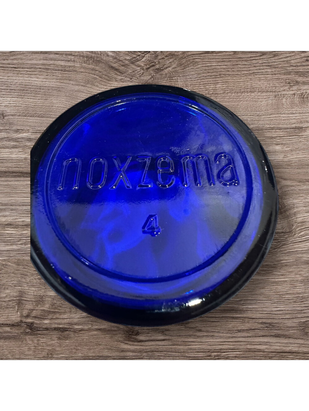Vintage Noxzema Glass Jar Lot Of 3 Lid Cobalt Blue 10 Oz 3 Oz Empty. No Labels - Picture 5 of 12
